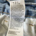 American Eagle SZ 2 LONG Mom Jeans Mid-Rise Whiskered Distressed Light Wash Blue Photo 11