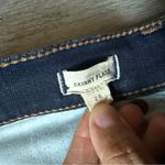 Madewell  Skinny Flare Jeans 28 Waist Dark Wash Raw Hem Photo 5