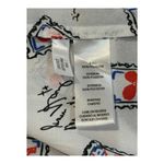 Karl Lagerfeld  Paris Print Postage Stamp Roll Tab Sleeve Top Women‎ Size Large Photo 10