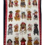 NEW Princess Cruises Rectangle Patriotic Americana Dog Print Scarf 58" x 13" Photo 4