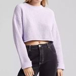 Bershka Chunky Knit Chenille Boxy Sweater in Lilac in Small Photo 2