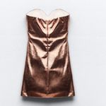 ZARA NWT  METTALIC GOLD JUMPSUIT MEDIUM BLOGGERS FAVE Photo 6