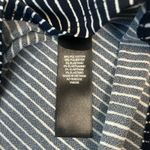 Adrianna Papell  Black White Stripe Cuff Sleeve Knit Top Stretchy Q21 Photo 2