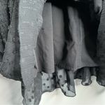 Foxiedox  Anthropologie Black Smocked Ruffle Tiered Mini Dress Size Small Photo 9