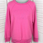 PINK - Victoria's Secret Pink by Victoria’s Secret Embroidered Inside Out Fleece Sweatshirt Pink XS Photo 0
