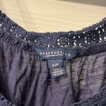 Aeropostale Crochet Cold Shoulder Navy Top | Small Photo 2