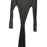Modern Citizen Carmen Tie-Front Ribbed Dress Willow Green XL Photo 0