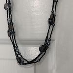 Cute Gray & Black Bead Necklace Photo 5