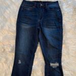 Tinsel Denim Couture Cropped Skinny Jean Dark Wash Blue Size 26 Photo 3