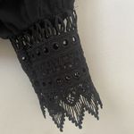 Nikka K Sweater Medium Womens Black Academia Sheer Lace Sleeves Career Holiday Photo 5