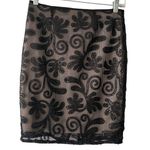 Sienna Sky  Black Sequin Elegant Mini Pencil Skirt Photo 0