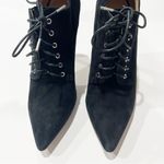 L.A.M.B. Isabella Black Suede Leather Stiletto Booties Size 9 Photo 2
