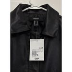 Forever 21 Black Cropped Faux leather jacke - Size S Photo 4