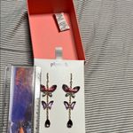 Piper  Purple and Gold Butterfly Earrings Photo 10