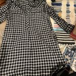 Madewell  Latitude Check Shirt Dress in True Black Small Photo 5