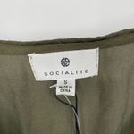 Socialite Olive Green Lace Trim Spaghetti Strap Mesh Bodysuit Size S Photo 2