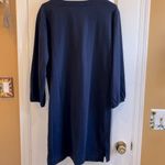 J.Crew  NWTS..NAVY BLUE COTTON DRESS LACE UP NECK LINE OVERSIZED XS 
ADORABLE Photo 6