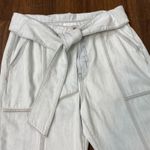 Jonathan Simkhai Organic Light Blue Henley Tie Waist Straight Leg Jeans Sz 30 Photo 5