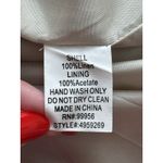 Shoshanna  Linen Shift Dress Womens 12 Beige Gold Metallic Pleated Photo 3