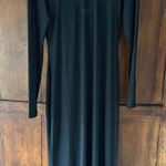 AFRM Black Sheer Midi Dress NWT Large Photo 0