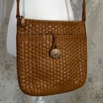 Vintage Brazilian Leather CEM Crossbody Woven Bag Brown Photo 0