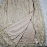 Hello Molly  Gold Sequin Halter Prom Dress Small Open Back Formal High Slit NEW Photo 10