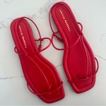 Loeffler Randall NWT  Eleanor Strappy Flat Napa Leather Sandals in Red Size 9 Photo 6
