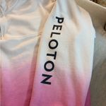 Peloton  Women's Pink and White Ombre Sweatshirt 1/2 Zip Pullover Photo 6