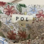 POL  Floral Print Ruffle Lace Boho Long Sleeve Button Down Blouse size Large Photo 1