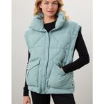 OOFWear Vest Womens 46 Medium‎ 8 Blue Puffy Quilted Insulated Oversized Photo 2