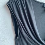 Wyton Black Blouse with Drape Front and Zipper Hem XS Photo 2