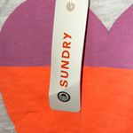 Sundry  Women’s White Striped Heart Twist Racerback Tank Top Size L NEW Photo 3