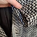 AB Studio  Black and White Herringbone‎ Real Pocket Blazer Size 14 Photo 4