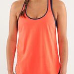 Lululemon 🧡 Neon Orange and Navy 105 F Singlet Tank Top Photo 0