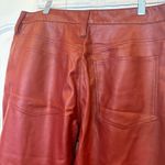 Madewell Burgundy Faux Leather The Perfect Vintage Straight Jean Size 32 Photo 5