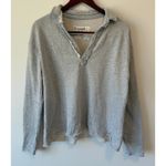 Frank & Eileen  Patrick Popover Henley Women's Medium Gray Heather Triple Fleece Photo 3