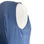 Akris Punto A Line Sleeveless Wool High Neck Ombre Colorblock Dress Blue Navy 8 Photo 6