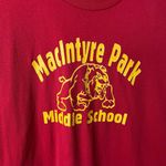 Hanes Vintage Y2K MacIntyre Park Middle School Bulldog T-Shirt XL Crew Neck Red Photo 12