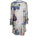 Lily by Firmiana Victorian Print Tunic Size Large Floral Garden Print Tunic Blue Photo 1