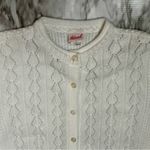 Cottagecore Coastal Grandma Womens Sz L White Button Up Cardigan Vintage Staple Size L Photo 7