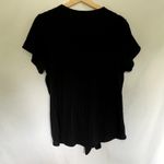 Weatherproof black button down short sleeved shirt v-neck front knot women's L Photo 6