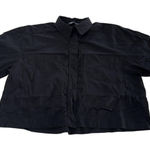 ZARA ‎ Shirt Womens Small Black Oversized Boxy Utility Workwear Pockets Photo 0