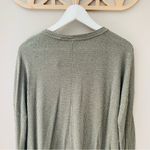 Old Navy  Waffle Knit Long Sleeve Top Green Sz Small Photo 6