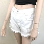 Levi’s 501 White Denim Cutoff Shorts 33” Waist Photo 0