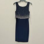 Joseph Ribkoff  Navy Dress Sleeveless Cocktail Evening Sz 6 $254 Photo 1