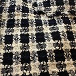 ZARA NWT black and white and blue tweed buttoned skirt large Photo 3