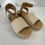 Soda Beige Size 10 New Platform Espadrille Ankle Strap Sandals Photo 2