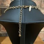 Ny Collection  lavender blue yellow and beige flower gold tone statement necklace Photo 3