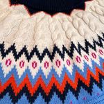 Charter Club  Women's Blue Fair Isle Sweater SZ L Holiday Skiing Winter Cabin Photo 4