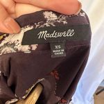 Madewell  Womens XS Satin Pajama Jumpsuit‎ In Blooming Oasis Purple Floral Collar Photo 6